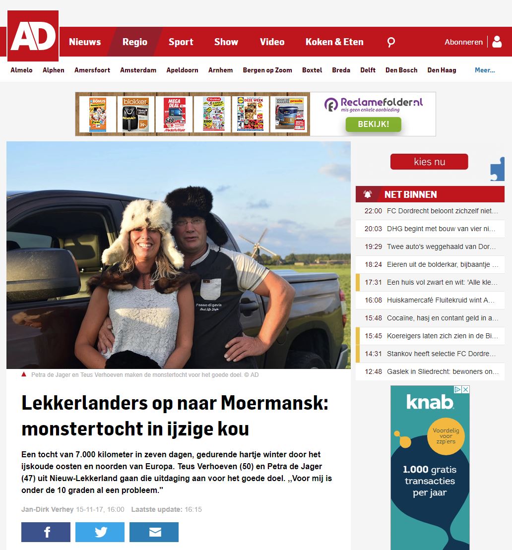 Artikel Algemeen Dagblad - Lekkerlanders