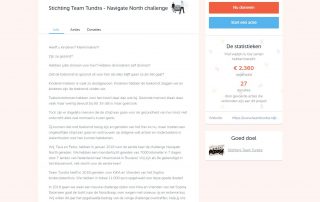 Donaties | Crowdfunding platform | Geef.nl | Team Tundra