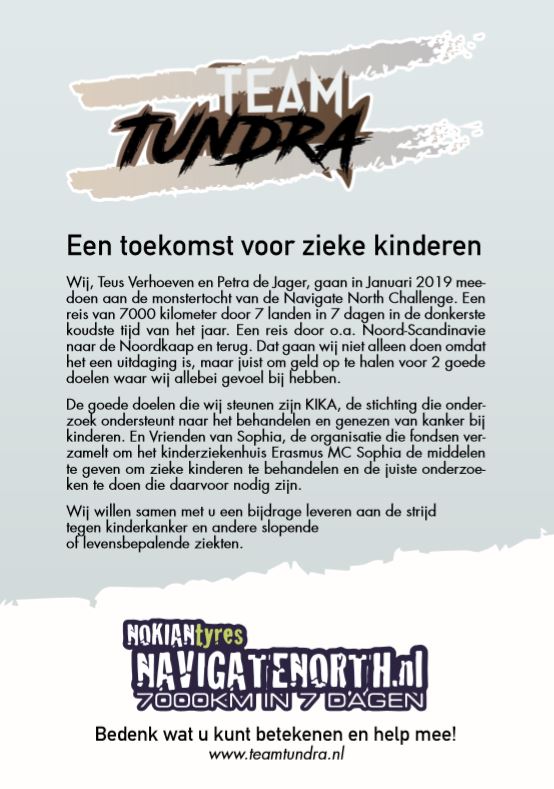 Nieuwe flyer achterkant | Team Tundra | Nieuw Lekkerland